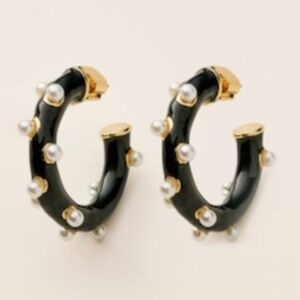 Pearl Polka Dot Hoop Earrings - kate spade new york x Target™ Black